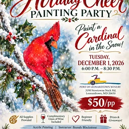 Winter Cardinal Sip & paint w/ Brandy Blackstone