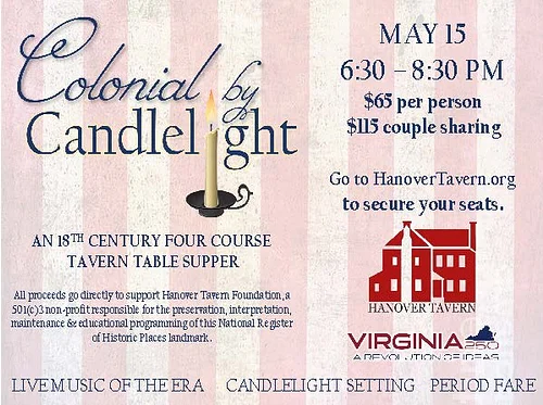 In Honor of the 250th, Enjoy “Colonial by Candlelight”!