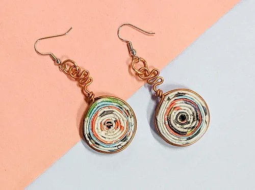 Paper Bead Earrings
