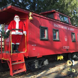 Santa in the Caboose