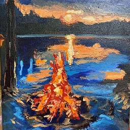 Acrylics 101: Palette Knife, Mountains & Still Water