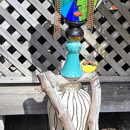 Sculptural Lamp Stack with Mosaic
