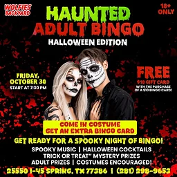 HAUNTED ADULT BINGO