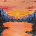 Pink Mountaintops - Intermediate Step-by-Step Acrylic Painting Class