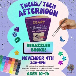 Tween/Teen Afternoon- Book Bedazzling