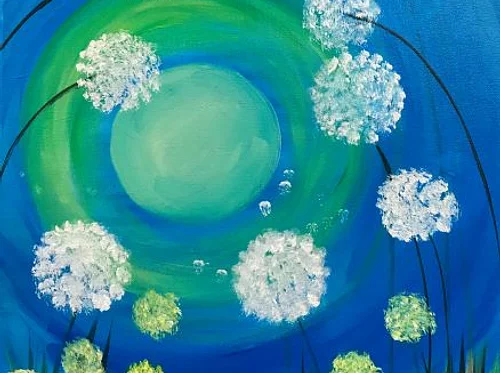 Little Splatters: Bumble Bee in the Dandelions Kids Paint Class