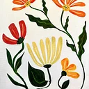Mod Flowers - Drop in Painting for First Thursday