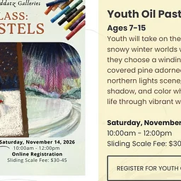 YOUTH WORKSHOP: "Oil Pastels with Jona Brown" @ Kaddatz Galleries, Fergus Falls