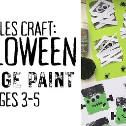 Littles Craft Halloween Sponge Painting 10AM