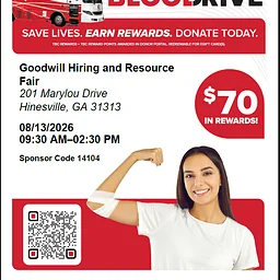 Goodwill Hiring and Resource Fair Blood Drive