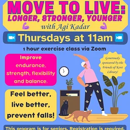 💪 Move to Live: Stronger, Younger with Agi Kadar- Sponsored by the Friends of Kent Library (virtual)