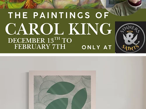 Castle Rock Artist exhibit at Sinners & Saints featuring Artists Carol King & Erin Floyd