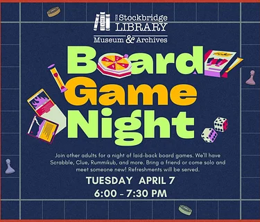 Adult Board Game Night – First Tuesday of the month