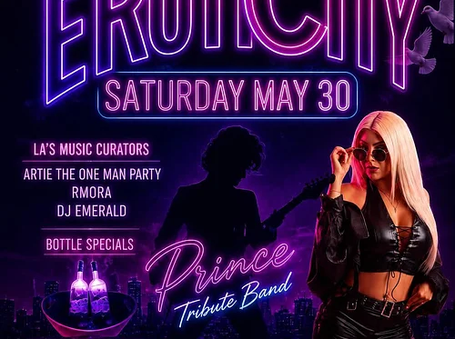 FREE EVENT. EROTIC CITY. PRINCE LIVE TRIBUTE SHOW