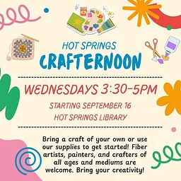 Crafternoon at the Hot Springs Library