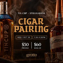 Tin Cup + Stranahan's Cigar Pairing