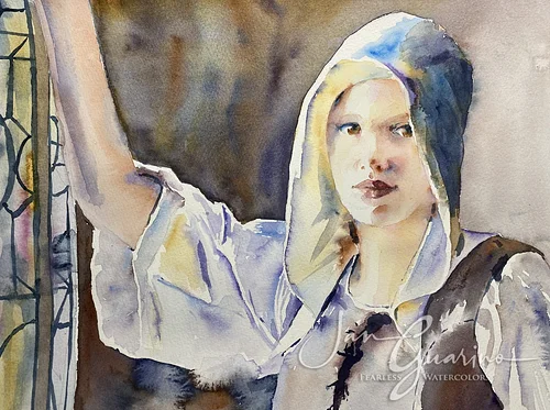 Jan Guarino presents Fearless Watercolors Portrait 2 day Workshop