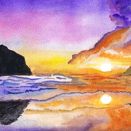 W-PT374 Coastal Scene Watercolor Painting with Margot Griffin