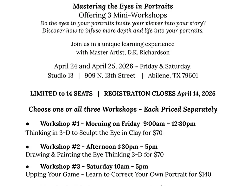 Mastering the Eyes in Portraits Workshop