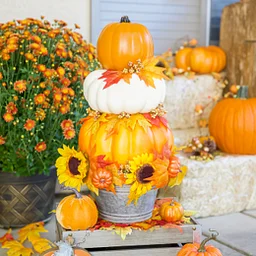 Mini Pumpkin Topiary with Vanesa (Take & Make)