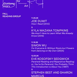 BICA School Reading Group: Joe Dumit & Kyla Wazana Tompkins