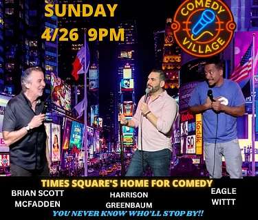 Times Square Comedy | Sun, April 26th @9 PM