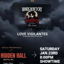 LOVE VIGILANTES (New Order Tribute) with Bands Don't Cry (The Cure Tribute)
