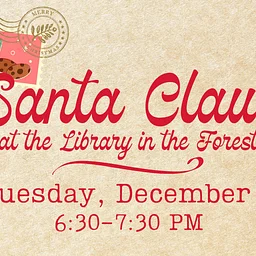 Santa Claus at the Library in the Forest