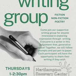 Creative Writing Group Thursdays 1pm-2:30pm