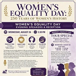 Women's Equality Day with Speakers from Women's Organizations
