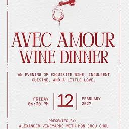 Avec Amour Wine Dinner
