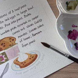 Watercolor Recipe Cards