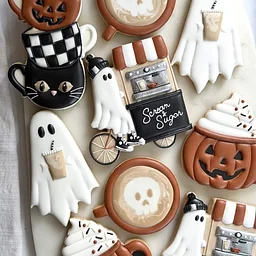 Cookie Decorating: Cozy cookies & Coffee ghosts