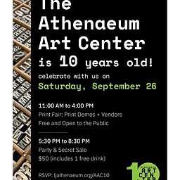 Athenaeum Art Centers 10th Anniversary Party Secret Sale