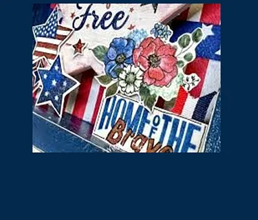 Star Spangled Shadow Box art class