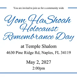 Annual Community Commemoration of Yom HaShoah