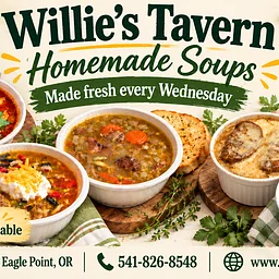 Homemade Soup Wednesday’s at Willie’s Tavern