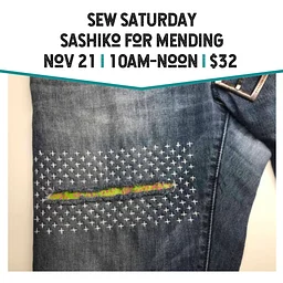 Sew Saturday: Sashiko for Mending