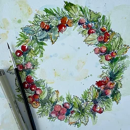 Playing with Line and Ink with Julie Tibus- Holiday Edition