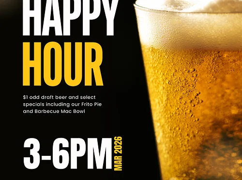 Happy Hour- $1 off Draft Beer
