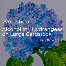 Alcohol Ink Hydrangeas on Large Cardstock