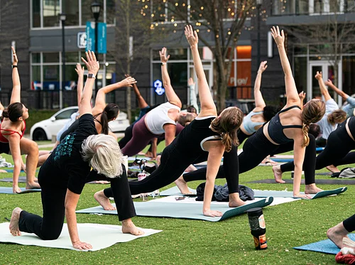 Outdoor Yoga at Carytown Farmers Market