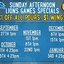 Afternoon Lions Games at BAD
