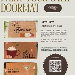 Custom Doormat Paint & Sip