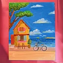 Gouache Painting Workshop: Cozy Cafe By The Sea