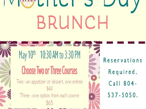 2026 Mother’s Day Brunch at Hanover Tavern
