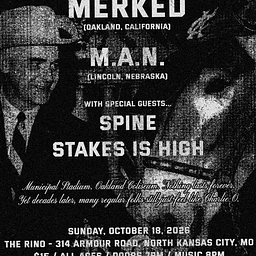 Shuttlecock presents: Merked | M.A.N. | Spine | Stakes Is High