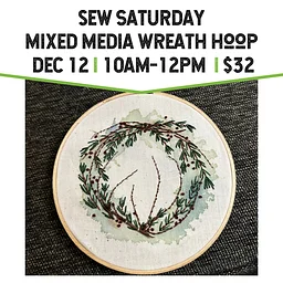 Sew Saturday: Mixed Media Wreath Hoop