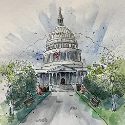 Multigenerational Workshop: Expressive Urban Sketches of American Landmarks