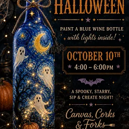 Starry Wine Bottle w/ lights!!
